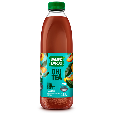 Chá Campo Largo Preto Sabor Pêssego 900ml