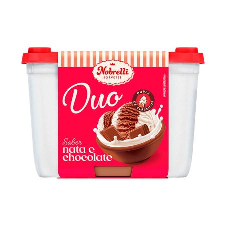 Sorvete Nobrelli Duo Chocolate c Nata 1,3l