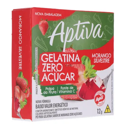 Gelatina Apti Zero Morango Embalagem 12G 360-32