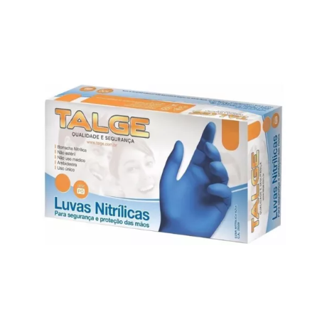 Luva descart talge c/100 nitrilo az g