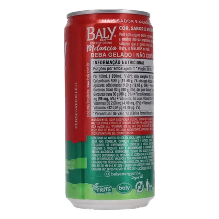 Energético Baly Melancia Lata 250ml 360-12