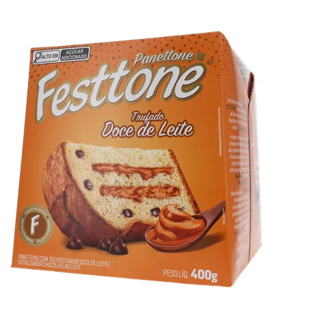 Panettone Festtone Trufado Doce De Leite 400G 360-2