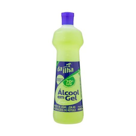 Alcool gel 70 inpm limao da ilha 480g