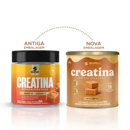 Creatina Dado Caramelo Super Nutrition 260g 360-3