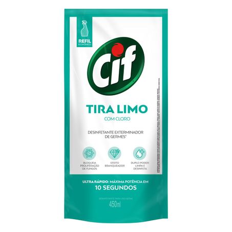 DESINFETANTE TIRA-LIMO CIF SACHÊ REFIL ECONÔMICO