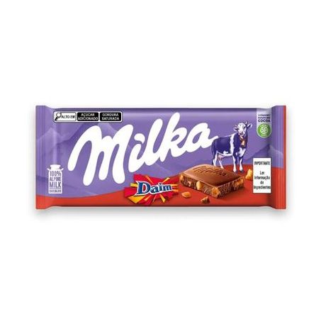 Tablete de Chocolate ao Leite Milka Daim Pacote 100gr