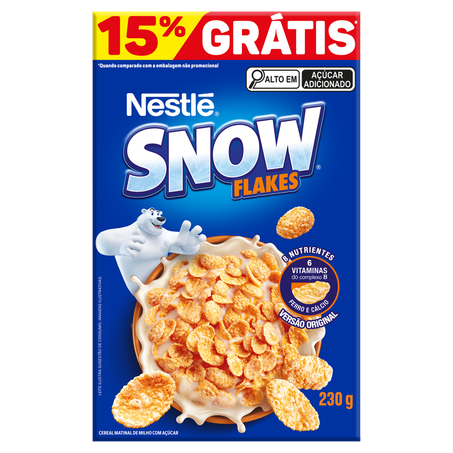 Cereal Nestlé Snow Flakes 15% Grátis Caixa 230g 
 