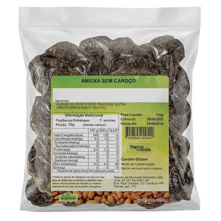 AMEIXA SEM CAROÇO 250G TERRA VERDE