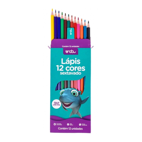 LÁPIS COR ONDA 12 CORES SEXTAVADO COD1054