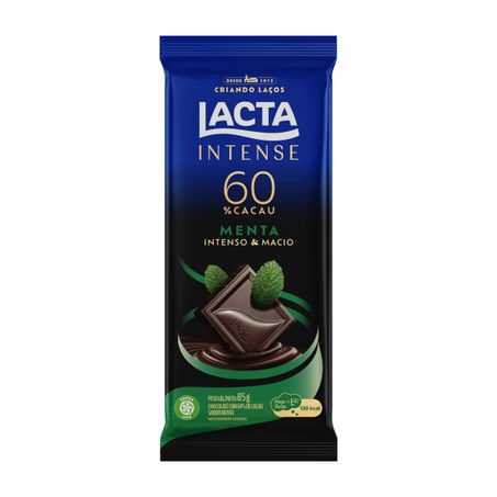 CHOCOLATE 60% CACAU MENTA LACTA INTENSE