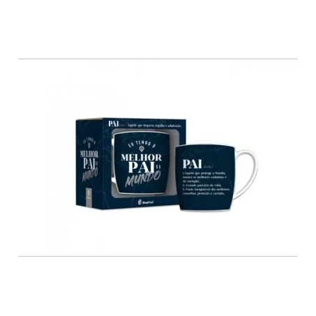 CANECA DE PORCELANA EU TENHO O MELHOR PAI BRAS FOOT 300ML