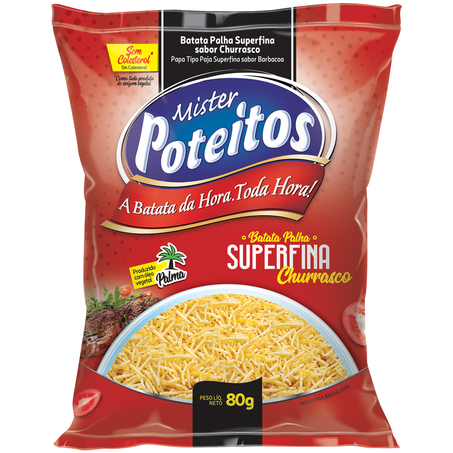BATATA PALHA SUPERFINA CHURRASCO MISTER POTEITOS PACOTE 80G