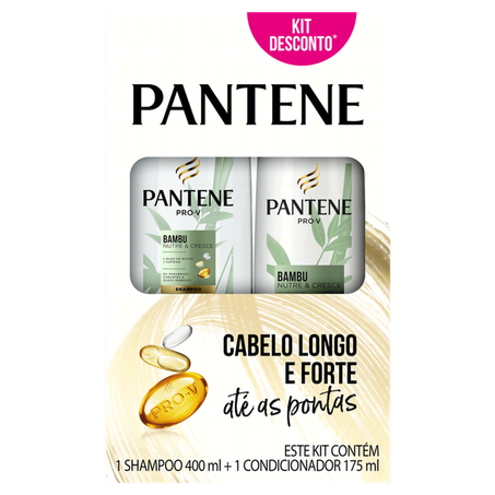 Kit pantene bambú shampoo 350ml+ condicionador 175ml