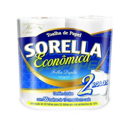 Papel toalha sorella fd 2x55 economica