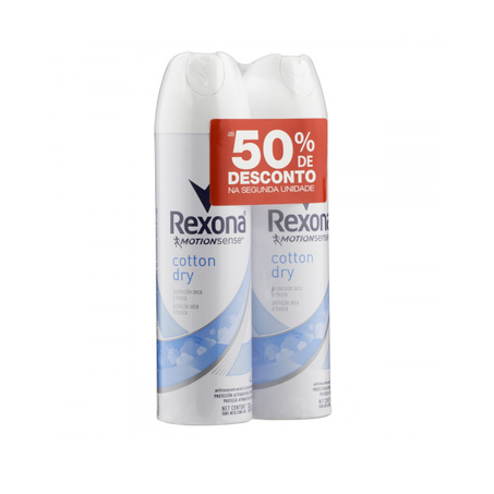 Desodorante Antitranspirante Rexona Cotton Dry 150ml Oferta 2un