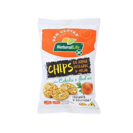 SALGADINHO CHIPS NATURAL LIFE S/GLUTEN CEBOLA E SALSA 35G