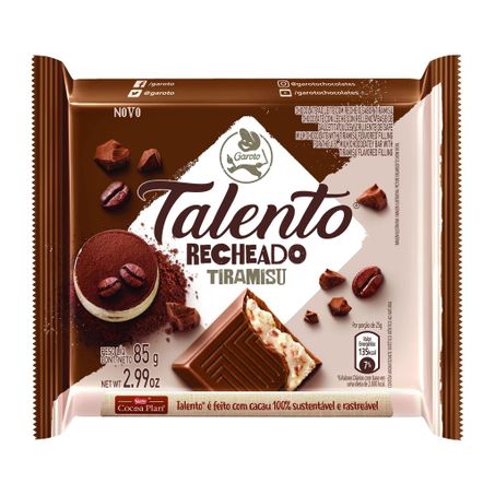 Chocolate talento recheado tiramisu 85g