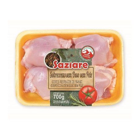 Sobrecoxa de frango resfriada s/pele e s/osso saziare bdj 700g