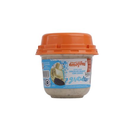 Creme Bom Princípio Sabor Chocolate Branco com Cookies  Pote 160gr 360-56