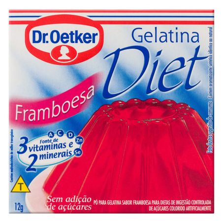 Gelatina em Pó Framboesa Diet Dr. Oetker