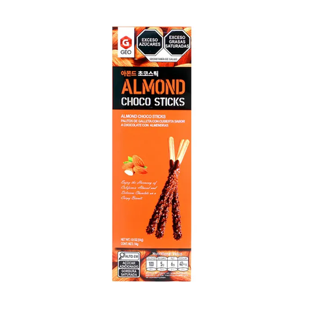 BISCOITO  CHOCO STICKS ALMOND 54G