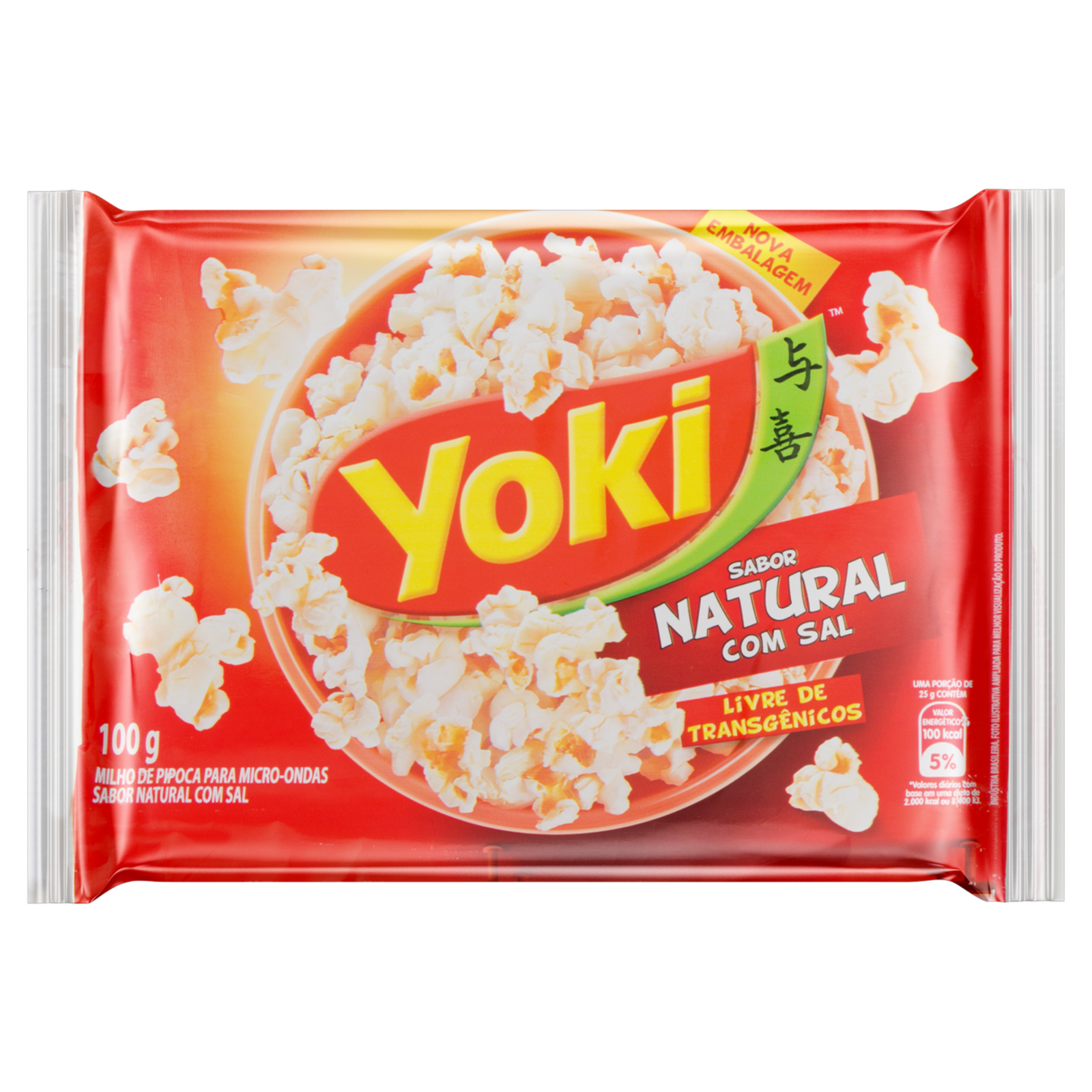 Pipoca de Microondas Yoki Pop Corn Natural com Sal 100G