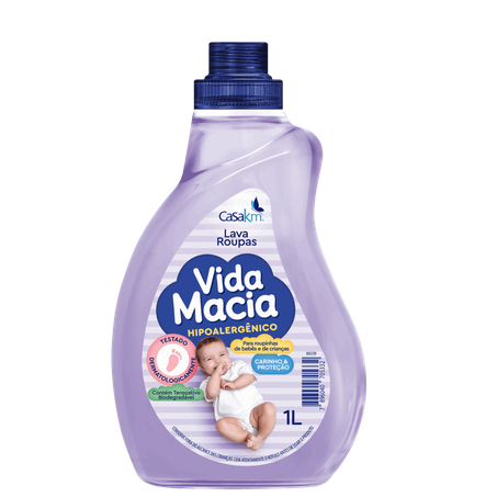 Lava Roupas Vida Macia Líquido Carinho e Proteção Frasco 1l 
 