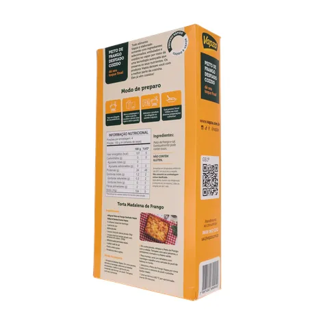 Peito de Frango Vapza Desfiado E Cozido Caixa 400G 360-22