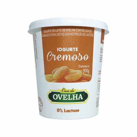 IOGURTE DAMASCO SEM LACTOSE CASA OVELHA 500G