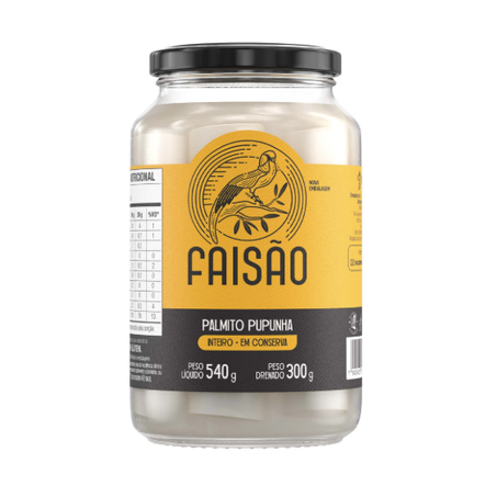PALMITO FAISAO 300G PUPUNHA INTEIRO VD