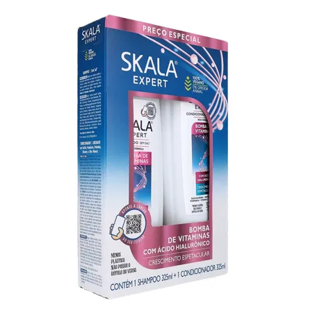 Kit Shampoo + Condicionador 325ml Cada Skala Bomba de Vitaminas Caixa com 2un - 650ml 360-32