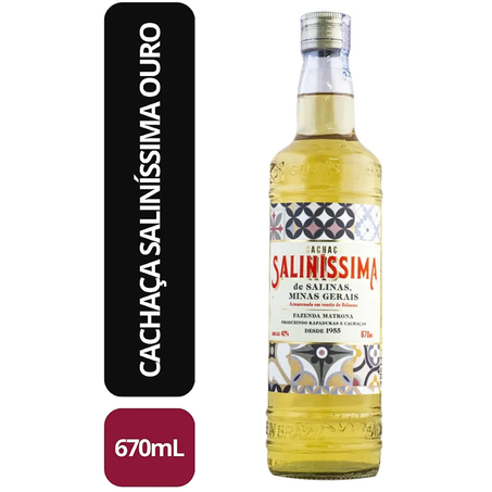 CACHAÇA SALINÍSSIMA OURO 670ML