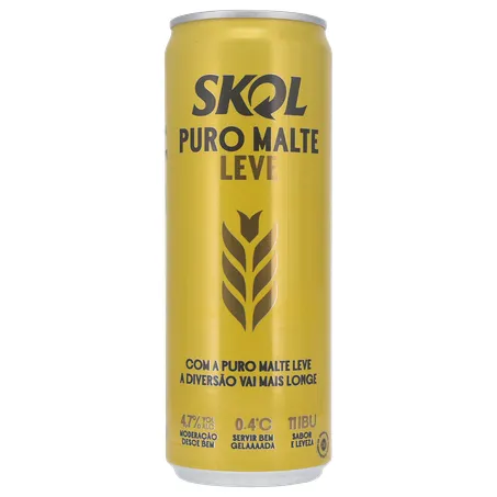 Cerveja Lager Skol American Premium Puro Malte Lata 350ml 360-13