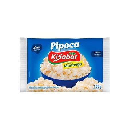 PIPOCA P/MICROONDAS KISABOR MANTEIGA 100G