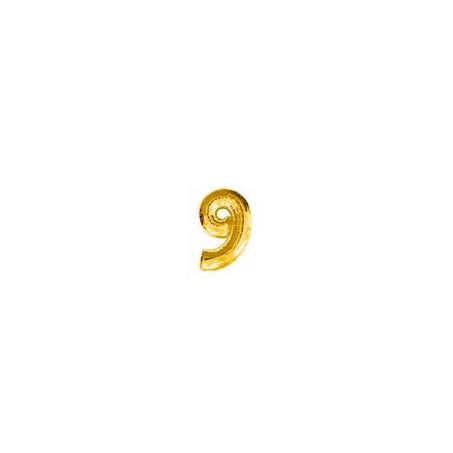 BALAO METALIZADO JUPITER PARTY 40CM N°9 DOURADO   
