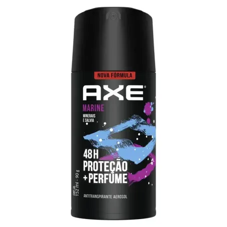 Antitranspirante Aerosol Axe Marine 48H de Proteção Frasco Spray 152ml