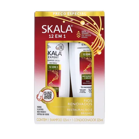 Kit Shampoo + Condicionador Skala Fios Renovados  Caixa com 2un - 650ml 360-0