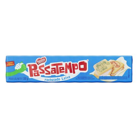 Biscoito recheio leite nestlé passatempo