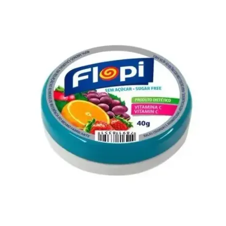 Bala Flopi Mix Fruta Sem açúcar 40g