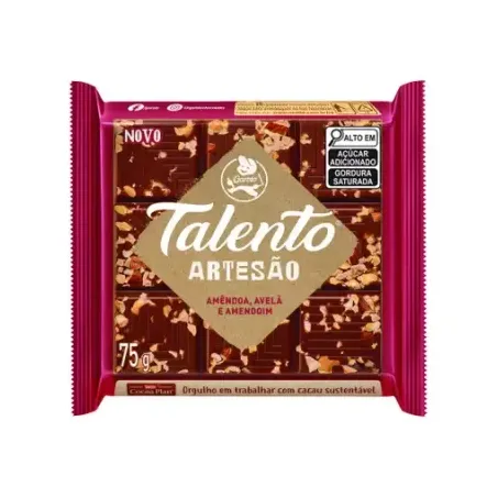 CHOCOLATE GAROTO 75G TALENTO AMEND.AMENDOIM