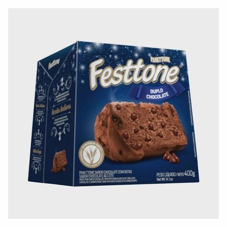 Panettone festtone 400g duplo chocolate