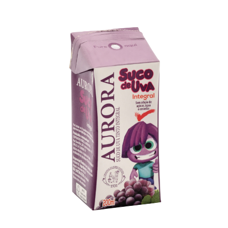 Suco de Uva Tinto Integral Aurora Caixa 200ml