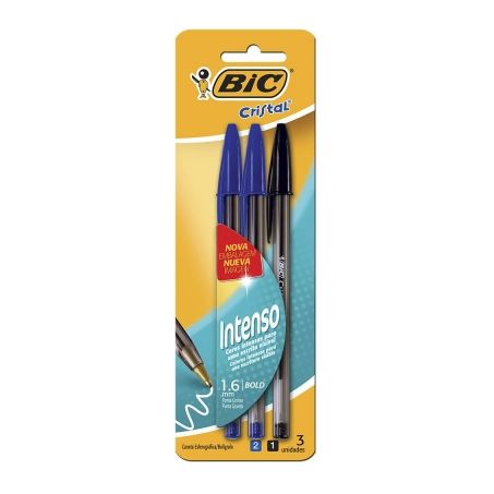 Caneta Bic Cristal Bold C/3