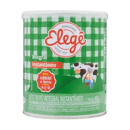 Leite Pó Instantâneo Elegê Integral  Lata 400gr