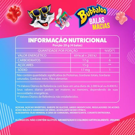 BALA BUBBALOO AZEDINHA MIX 82,5G 360-3