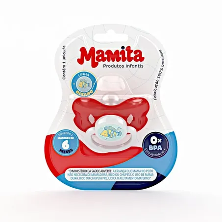 Chupeta Mamita N2 Borboleta Red Sil 460397