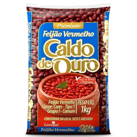 Feijao caldo de ouro vermelho 1kg