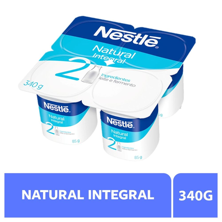 Iogurte Nestle Natural Integral Bandeija com 340G