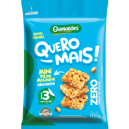 QUERO MAIS MINI PÉ MOLEQUE GUIMARÃES ZERO 100G