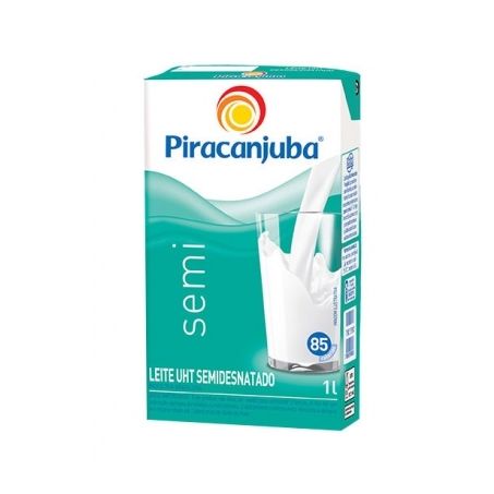 Leite uht piracanjuba semidesnatado 1 l